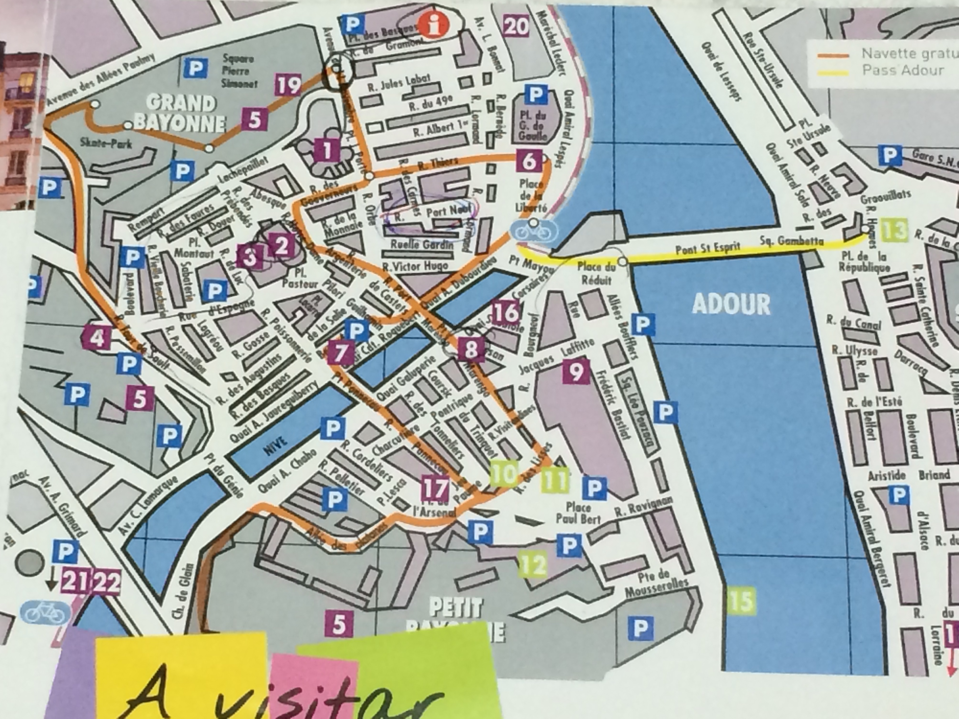 バイヨンヌ市街図